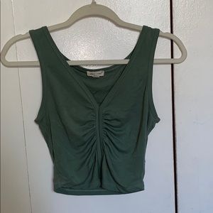 Deep V-neck tank top